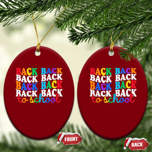 Groovy Back To School Ceramic Ornament First Day of School Colorful Teacher Student Kids TS14 Print Your Wear