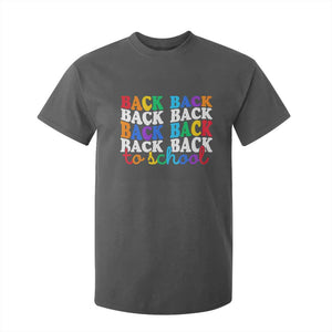 Groovy Back To School T Shirt For Kid First Day of School Colorful Teacher Student Kids TS14 Dark Heather Print Your Wear