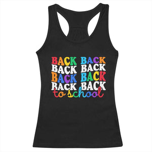 Groovy Back To School Racerback Tank Top First Day of School Colorful Teacher Student Kids TS14 Black Print Your Wear