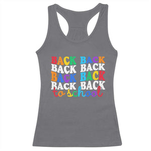 Groovy Back To School Racerback Tank Top First Day of School Colorful Teacher Student Kids TS14 Charcoal Print Your Wear