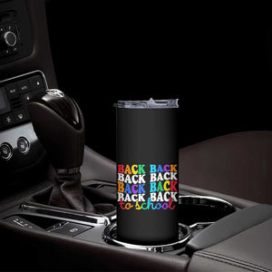 Groovy Back To School Skinny Tumbler First Day of School Colorful Teacher Student Kids TS14 Print Your Wear