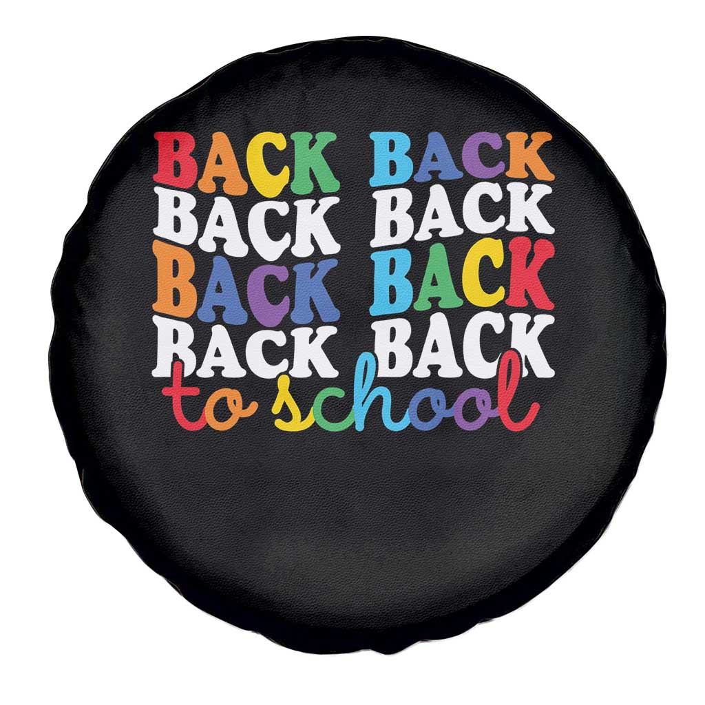 Groovy Back To School Spare Tire Cover First Day of School Colorful Teacher Student Kids TS14 Print Your Wear