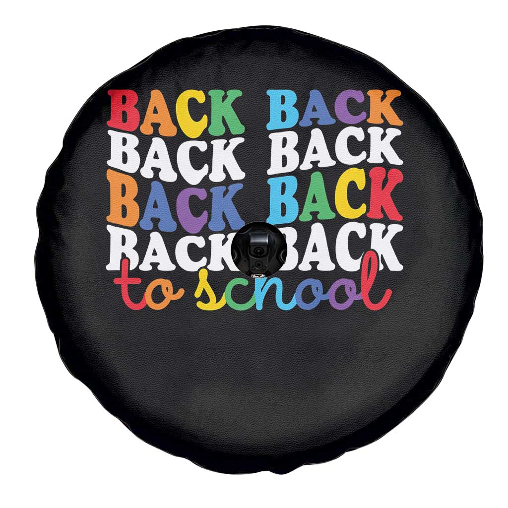 Groovy Back To School Spare Tire Cover First Day of School Colorful Teacher Student Kids TS14 Print Your Wear