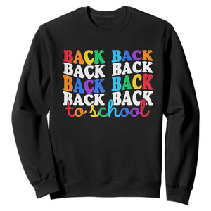 Groovy Back To School Sweatshirt First Day of School Colorful Teacher Student Kids TS14 Black Print Your Wear