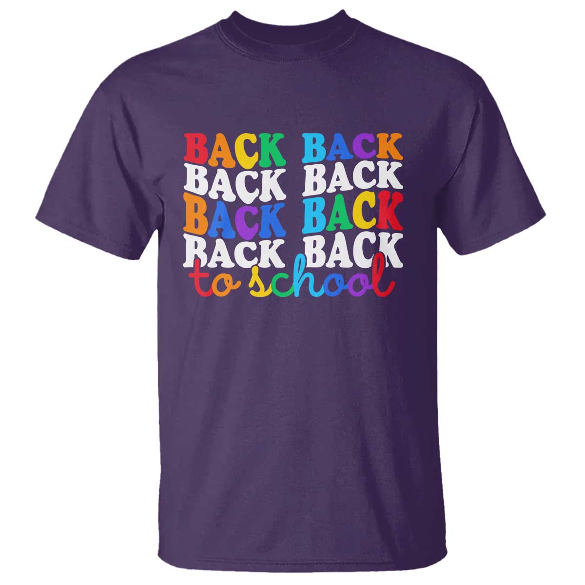 Groovy Back To School T Shirt First Day of School Colorful Teacher Student Kids TS14 Purple Print Your Wear