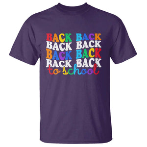Groovy Back To School T Shirt First Day of School Colorful Teacher Student Kids TS14 Purple Print Your Wear