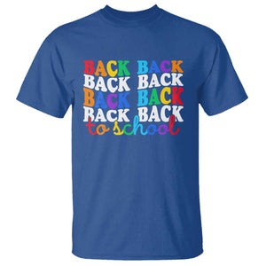 Groovy Back To School T Shirt First Day of School Colorful Teacher Student Kids TS14 Royal Blue Print Your Wear