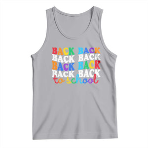 Groovy Back To School Tank Top First Day of School Colorful Teacher Student Kids TS14 Athletic Heather Print Your Wear