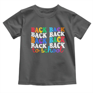 Groovy Back To School Toddler T Shirt First Day of School Colorful Teacher Student Kids TS14 Dark Heather Print Your Wear