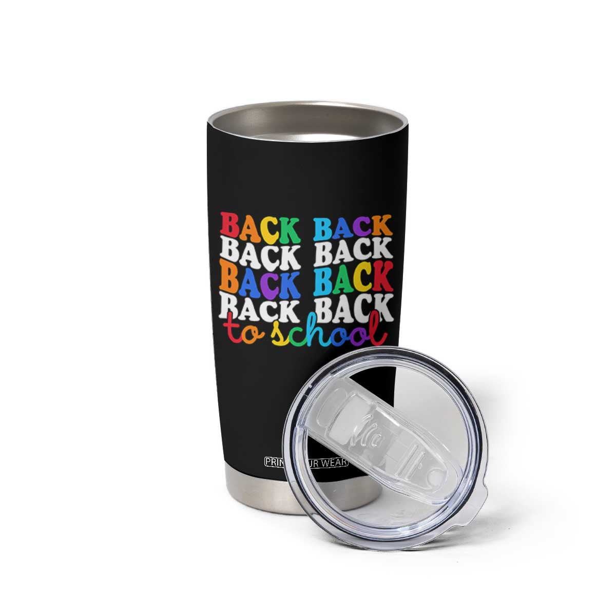 Groovy Back To School Tumbler Cup First Day of School Colorful Teacher Student Kids TS14 Print Your Wear