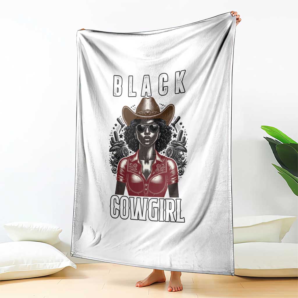 Black Cowgirl Rodeo Throw Blanket African American Western Country Texas TS14 Print Your Wear