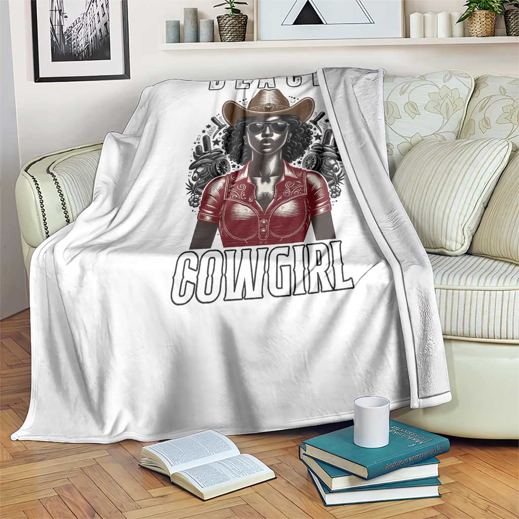 Black Cowgirl Rodeo Throw Blanket African American Western Country Texas TS14 Print Your Wear