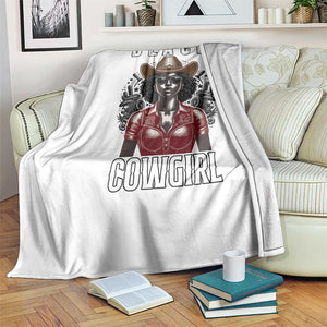 Black Cowgirl Rodeo Throw Blanket African American Western Country Texas TS14 Print Your Wear