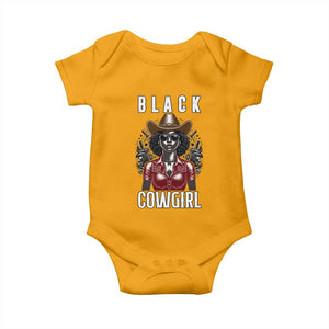 Black Cowgirl Rodeo Baby Onesie African American Western Country Texas TS14 Gold Print Your Wear