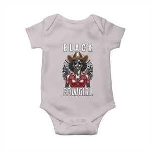 Black Cowgirl Rodeo Baby Onesie African American Western Country Texas TS14 Ice Gray Print Your Wear