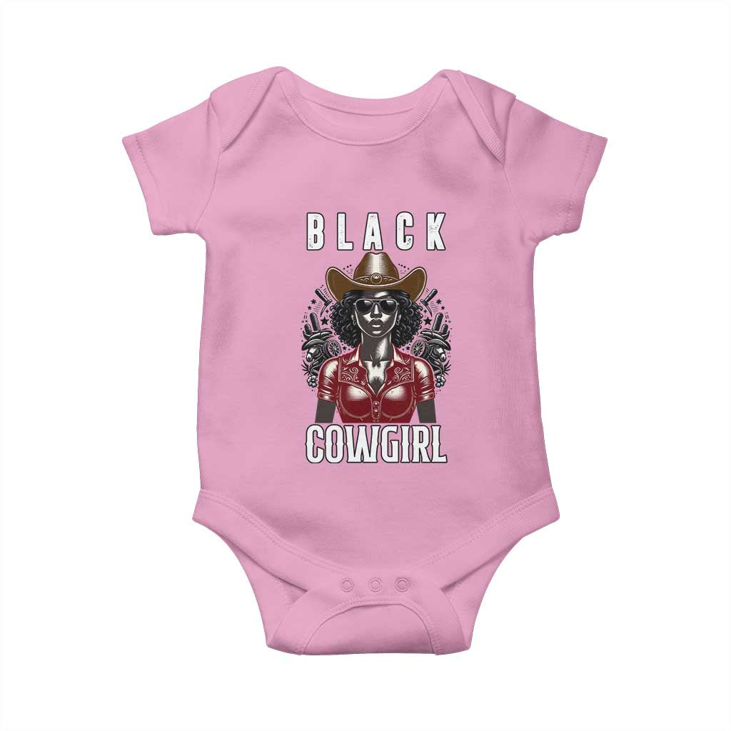 Black Cowgirl Rodeo Baby Onesie African American Western Country Texas TS14 Light Pink Print Your Wear