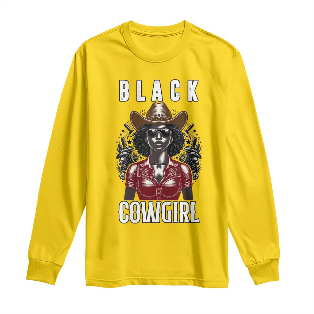 Black Cowgirl Rodeo Long Sleeve Shirt African American Western Country Texas TS14 Daisy Print Your Wear