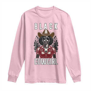 Black Cowgirl Rodeo Long Sleeve Shirt African American Western Country Texas TS14 Light Pink Print Your Wear