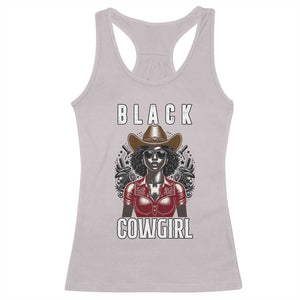 Black Cowgirl Rodeo Racerback Tank Top African American Western Country Texas TS14 Ice Gray Print Your Wear