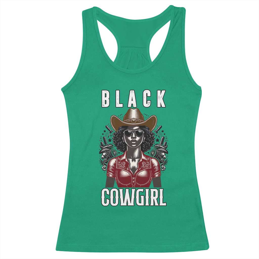 Black Cowgirl Rodeo Racerback Tank Top African American Western Country Texas TS14 Irish Green Print Your Wear