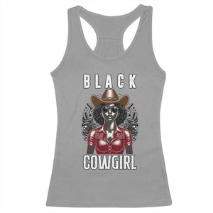 Black Cowgirl Rodeo Racerback Tank Top African American Western Country Texas TS14 Sport Gray Print Your Wear