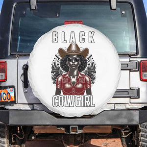 Black Cowgirl Rodeo Spare Tire Cover African American Western Country Texas TS14 No hole White Print Your Wear