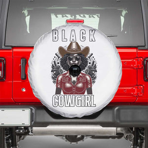 Black Cowgirl Rodeo Spare Tire Cover African American Western Country Texas TS14 White Print Your Wear