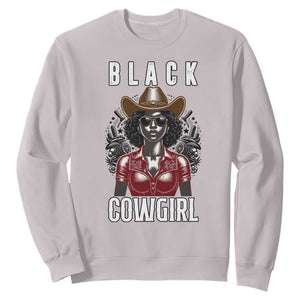 Black Cowgirl Rodeo Sweatshirt African American Western Country Texas TS14 Ice Gray Print Your Wear