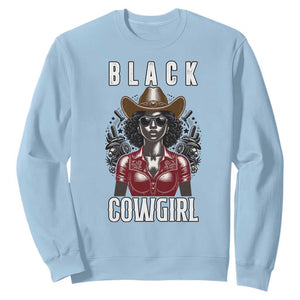 Black Cowgirl Rodeo Sweatshirt African American Western Country Texas TS14 Light Blue Print Your Wear