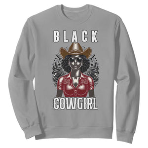 Black Cowgirl Rodeo Sweatshirt African American Western Country Texas TS14 Sport Gray Print Your Wear