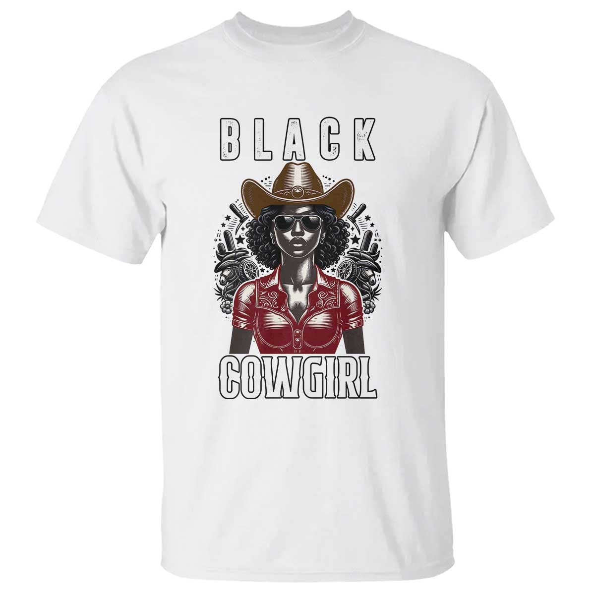Black Cowgirl Rodeo T Shirt African American Western Country Texas TS14 White Print Your Wear