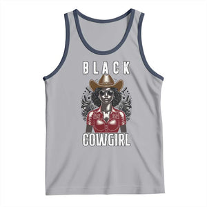 Black Cowgirl Rodeo Tank Top African American Western Country Texas TS14 Athletic Heather Navy Print Your Wear