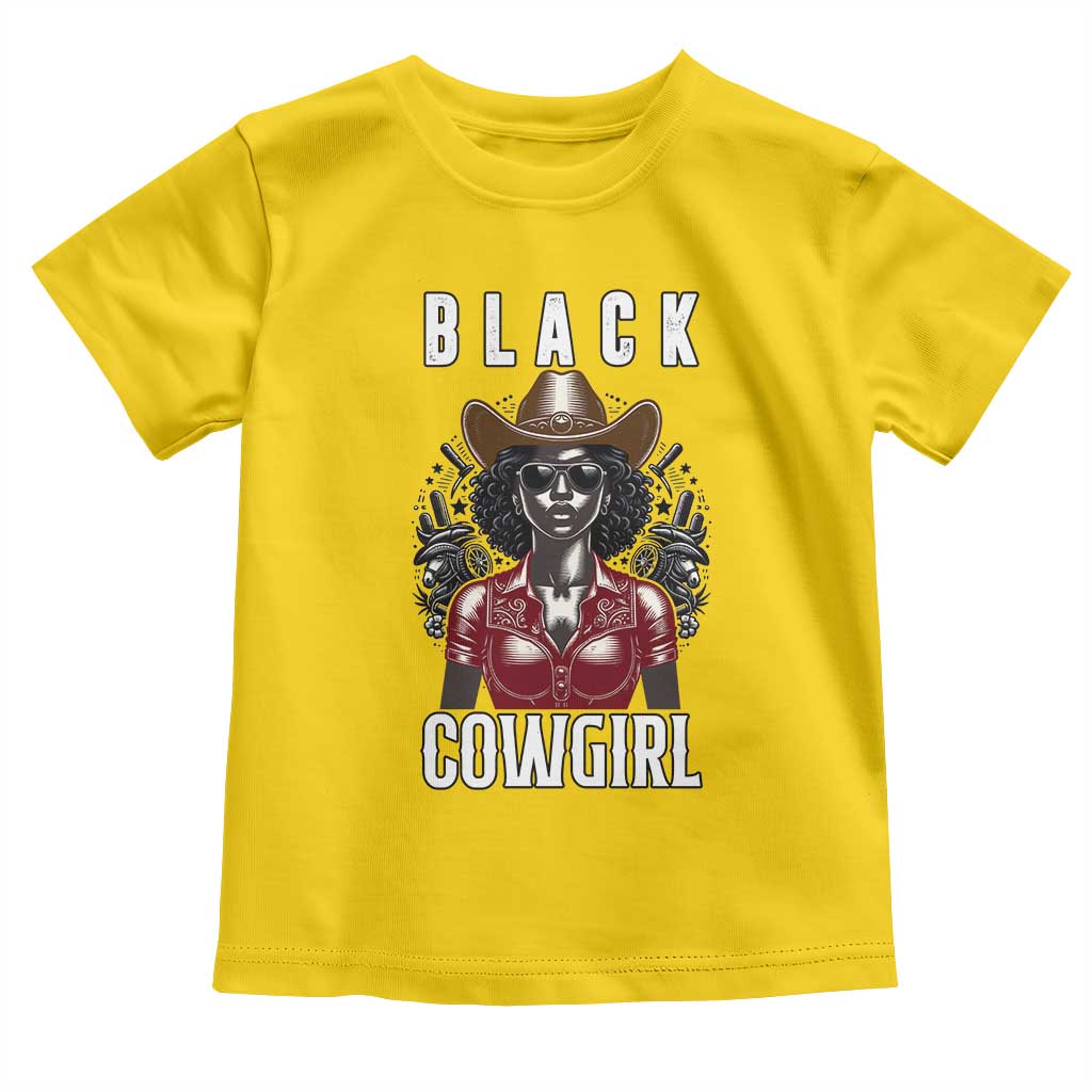 Black Cowgirl Rodeo Toddler T Shirt African American Western Country Texas TS14 Daisy Print Your Wear