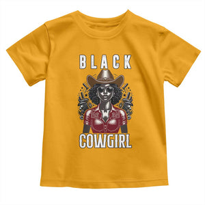 Black Cowgirl Rodeo Toddler T Shirt African American Western Country Texas TS14 Gold Print Your Wear