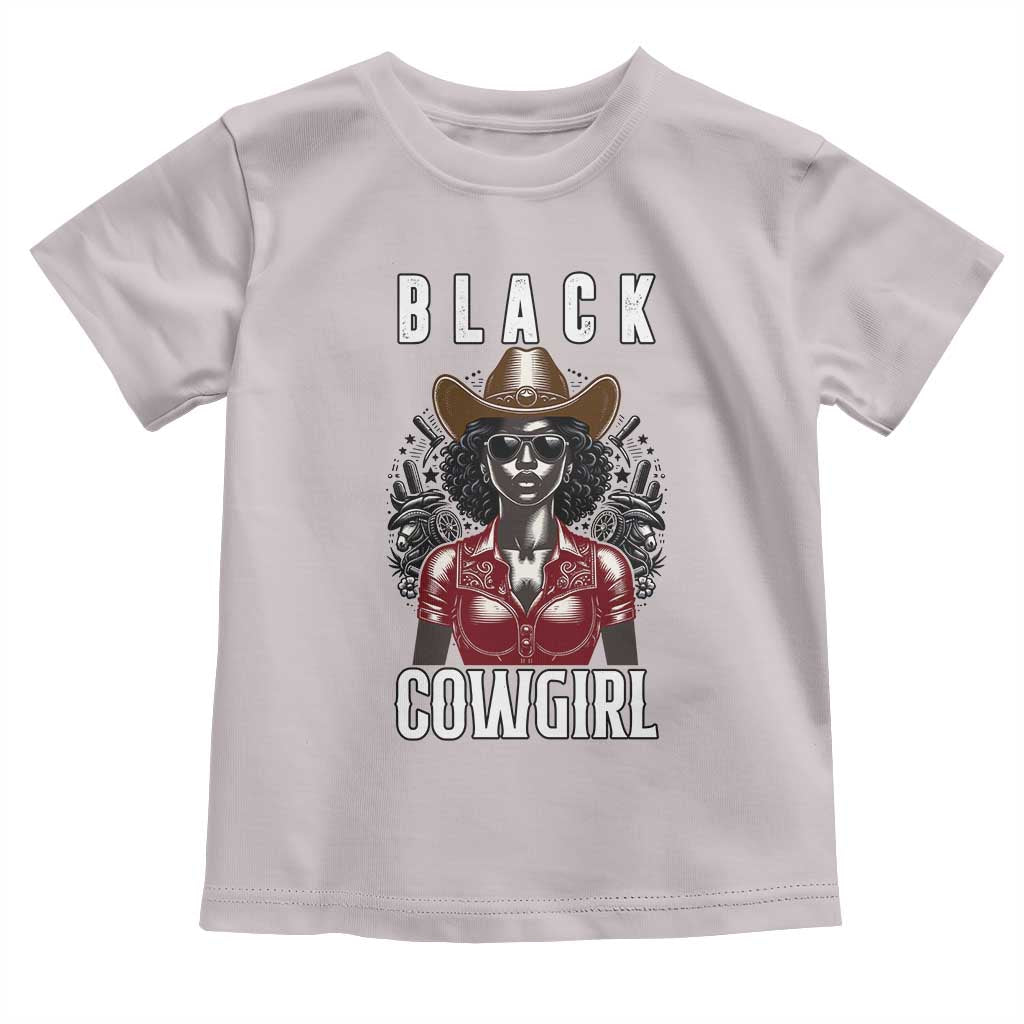 Black Cowgirl Rodeo Toddler T Shirt African American Western Country Texas TS14 Ice Gray Print Your Wear