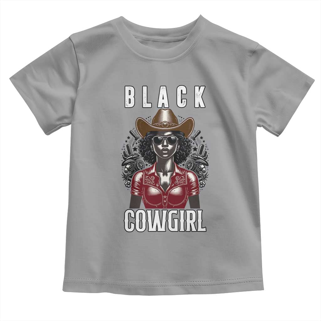 Black Cowgirl Rodeo Toddler T Shirt African American Western Country Texas TS14 Sport Gray Print Your Wear
