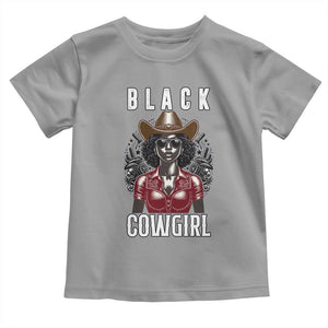 Black Cowgirl Rodeo Toddler T Shirt African American Western Country Texas TS14 Sport Gray Print Your Wear