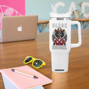 Black Cowgirl Rodeo Tumbler With Handle African American Western Country Texas TS14 Print Your Wear
