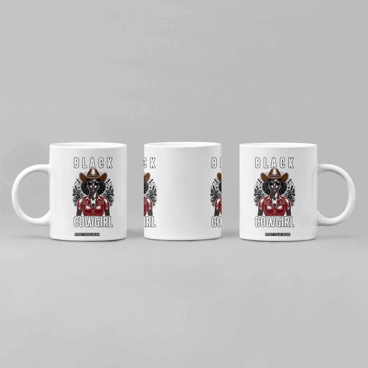 Black Cowgirl Rodeo Coffee Mug African American Western Country Texas TS14 Print Your Wear