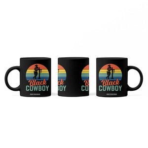 Black Cowboy Sunset Coffee Mug Western Rodeo Cross TS14 Print Your Wear