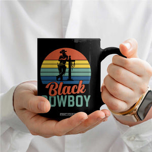 Black Cowboy Sunset Coffee Mug Western Rodeo Cross TS14 Print Your Wear