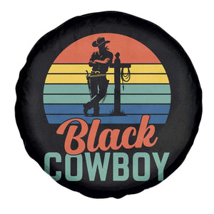 Black Cowboy Sunset Spare Tire Cover Western Rodeo Cross TS14 Print Your Wear