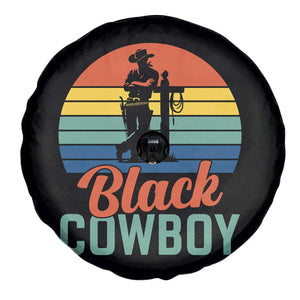 Black Cowboy Sunset Spare Tire Cover Western Rodeo Cross TS14 Print Your Wear