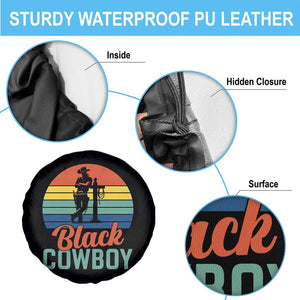 Black Cowboy Sunset Spare Tire Cover Western Rodeo Cross TS14 Print Your Wear