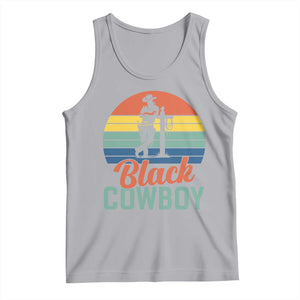 Black Cowboy Sunset Tank Top Western Rodeo Cross TS14 Athletic Heather Print Your Wear