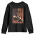 Black Cowboy Bull Rider Youth Sweatshirt Western Rodeo Patriotic American Flag TS14 Black Print Your Wear
