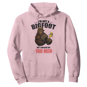 Funny Bigfoot Gym Hoodie I Am Not A Bigfoot But I Can Beat Off 100 Men TS14 Light Pink Print Your Wear