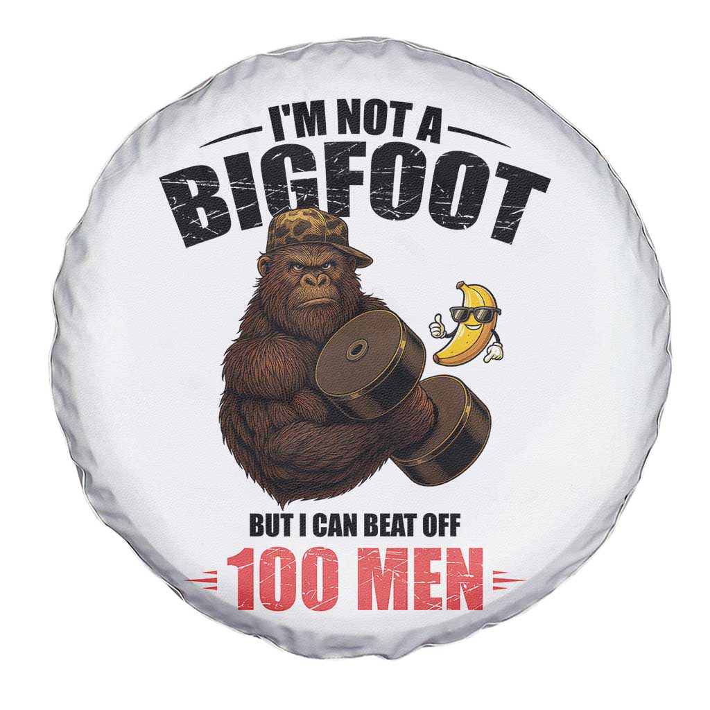 Funny Bigfoot Gym Spare Tire Cover I Am Not A Bigfoot But I Can Beat Off 100 Men TS14 Print Your Wear