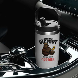 Funny Bigfoot Gym Flip Straw Tumbler I Am Not A Bigfoot But I Can Beat Off 100 Men TS14 Print Your Wear