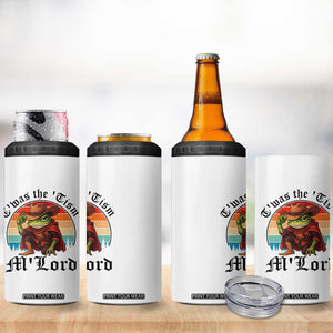 Funny Frog Knight 4 in 1 Can Cooler Tumbler T'was The 'Tism M'Lord Medieval Knight TS14 Print Your Wear